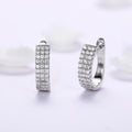 Classic Geometric U Shaped Ear Cuff Earrings For Women, Full Cubic Zirconia Fashion Jewelry view 3