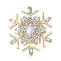 Alloy Snowflake Brooch Pin For Christmas Suits And Scarves view 1