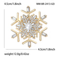 Alloy Snowflake Brooch Pin For Christmas Suits And Scarves view 3