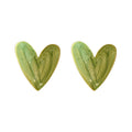 Korean Style Alloy Enamel Heart Earrings Colorful Candy Tone Sweet Fashion Jewelry view 5