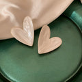 Korean Style Alloy Enamel Heart Earrings Colorful Candy Tone Sweet Fashion Jewelry view 3