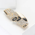 Creative Alloy Rhinestone Car Brooch Pin For Mens Suit Decoration view 3