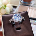 Luxury Exquisite Cubic Zirconia Ring Engagement Dinner Party Finger Jewelry Accessories view 3