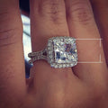 Luxury Exquisite Cubic Zirconia Ring Engagement Dinner Party Finger Jewelry Accessories view 5