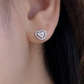 Mini Heart Stud Earrings For Women, Korean Style Cute Tiny Love Shape Student Fashion Ear Jewelry view 4