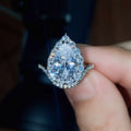 Simple Creative Pear Teardrop Ring For Women With AAA Zircon Inlay European American Jewelry view 3