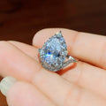 Simple Creative Pear Teardrop Ring For Women With AAA Zircon Inlay European American Jewelry view 4
