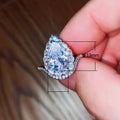 Simple Creative Pear Teardrop Ring For Women With AAA Zircon Inlay European American Jewelry view 5