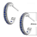 Simple Commuter Double C Zircon Drop Earrings, Vintage Hong Kong Style Fashion Ear Jewelry view 2