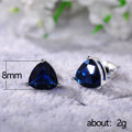 Fashion Minimalist Geometric Triangle Zircon Stud Earrings For Women 2021 Trendy Mini Ear Jewelry view 5