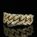 Creative Geometric Chain Ring, Vintage Punk Hip Hop Style Personalized Fashion Finger Jewelry view 1