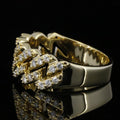 Creative Geometric Chain Ring, Vintage Punk Hip Hop Style Personalized Fashion Finger Jewelry view 2
