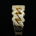 Creative Geometric Chain Ring, Vintage Punk Hip Hop Style Personalized Fashion Finger Jewelry view 3