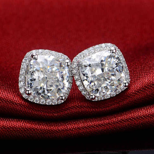 European Classic Micro Pave AAA Zircon Stud Earrings For Women, Celebrity Jewelry