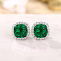 Classic Four Prong AAA Square Zircon Stud Earrings, European Style Supply Ear Jewelry view 10