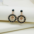 Elegant Christmas Enamel Alloy Hoop Dangle Santa Tree Gift Snowflake Bell Charm For Women Earrings view 4