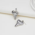 Elegant Alloy Heart Love Letter Rhinestone Waterdrop Irregular Statement Stud Dangle Earrings view 3