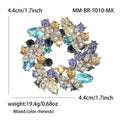 Metal Alloy Czech Rhinestone Bauhinia Flower Brooch For Formal Suits view 5
