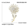 Alloy Zircon Dandelion Brooch For Elegant Women's Coat Lapel view 5