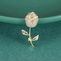 Elegant Alloy Rose Brooch Collar Pin For Suits And Dresses view 1