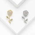 Elegant Alloy Rose Brooch Collar Pin For Suits And Dresses view 4