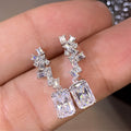 Geometric Irregular Zircon Drop Earrings For Women Wedding Anniversary Gift Jewelry view 1