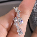 Geometric Irregular Zircon Drop Earrings For Women Wedding Anniversary Gift Jewelry view 2
