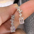 Geometric Irregular Zircon Drop Earrings For Women Wedding Anniversary Gift Jewelry view 4