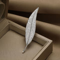 Alloy Zircon Leaf Brooch Pin For Suits And Dresses view 5