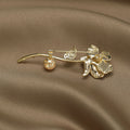 Copper Zircon Rose Brooch Pin For Women's Suit Jackets view 3