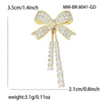 Alloy Zircon Mini Bow Anti Exposure Brooch For Shirt Collars view 4