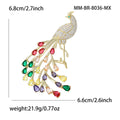 Copper Zircon Phoenix Brooch With Colorful Stones For Elegant Outfits view 5