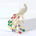 Copper Zircon Phoenix Brooch With Colorful Stones For Elegant Outfits view 3