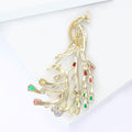 Copper Zircon Phoenix Brooch With Colorful Stones For Elegant Outfits view 2