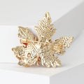 Alloy Enamel Three Color Maple Leaf Brooch Pin For Autumn Apparel view 3