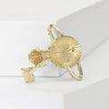 Alloy Enamel Astronaut Planet Brooch Pin For Cute Space Decoration view 3