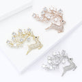 Alloy Micro Paved Zircon Deer Brooch For Coat And Dress view 2