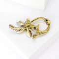 Alloy Glass Flower Rhinestone Brooch Pin For Coat Clothing Accessories view 3
