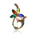 Alloy Glass Flower Rhinestone Brooch Pin For Coat Clothing Accessories view 5
