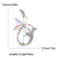 Alloy Glass Flower Rhinestone Brooch Pin For Coat Clothing Accessories view 6