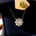Korean Fashion Snowflake Zircon Necklace Jewelry Set, Versatile Flower Student Accessory Three Piece Set view 2