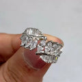 Elegant Full Paved Marquise Cubic Zirconia Ring For Women, European Winter Fashion Finger Jewelry view 3