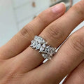Elegant Full Paved Marquise Cubic Zirconia Ring For Women, European Winter Fashion Finger Jewelry view 2
