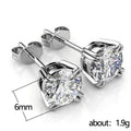 Classic Prong Set Round Zircon Stud Earrings For Women, Cross Border Jewelry view 2