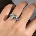 Geometric Princess Cut Zircon Ring For Women European Style Engagement Hand Jewelry view 3