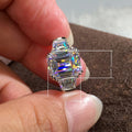 Geometric Princess Cut Zircon Ring For Women European Style Engagement Hand Jewelry view 4
