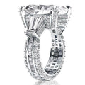 European Luxury Women's Ring With Oversized 12.5x16mm Square Zircon Stone Exhibition Jewelry view 2