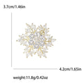 Alloy Zircon Snowflake Brooch For Elegant Collar And Suit Decoration view 5