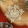 Alloy Zircon Snowflake Brooch For Elegant Collar And Suit Decoration view 3