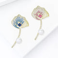 Alloy Micro Pave Zircon Leaf Brooch For Suits And Evening Dresses view 3
